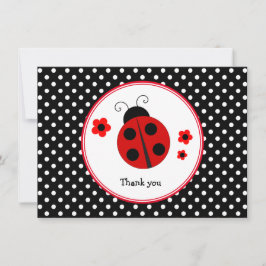 Ladybug Polka Dot Dankeschön Karte