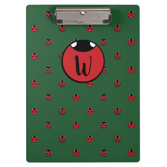 Ladybug Polka Dots Clipboard Klemmbrett (Vorderseite)