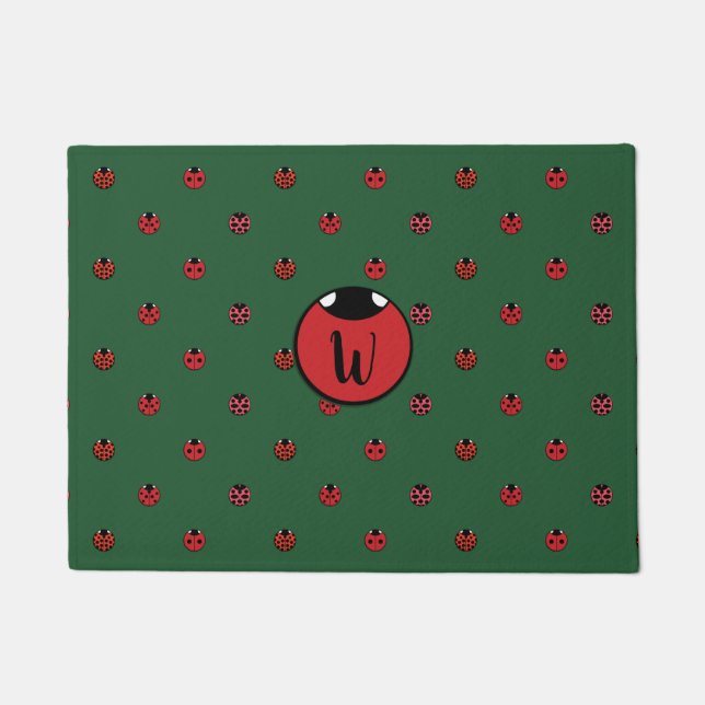 Ladybug Polka Dots Doormat Fußmatte (Vorderseite)
