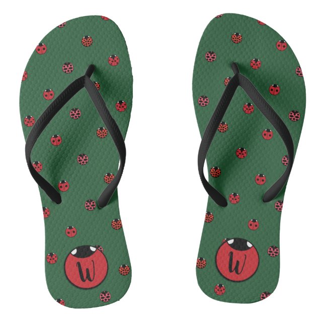 Ladybug Polka Dots Flip Flops (Fußbett)