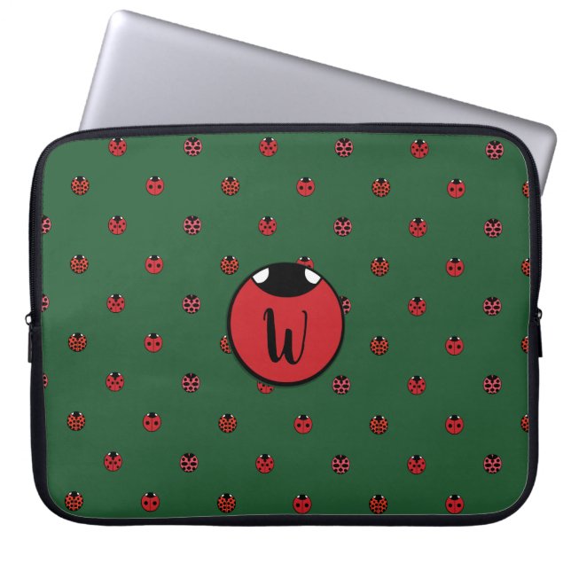 Ladybug Polka Dots Laptop Sleeve (Vorderseite)