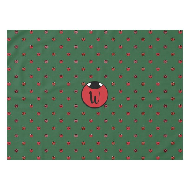 Ladybug Polka Dots Tischdecke (Vorderseite (Horizontal))
