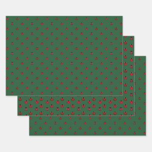 Ladybug Polka Dots Wrapping Paper Set Geschenkpapier Set