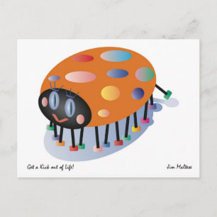 LADYBUG POSTCARD GREETING / JIM MALTESE POSTKARTE