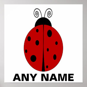 LADYBUG Poster-Design mit JEDEM NAME Poster