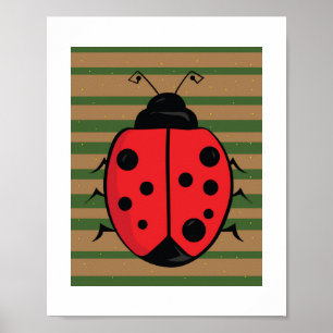 Ladybug Poster Print for Kids Room