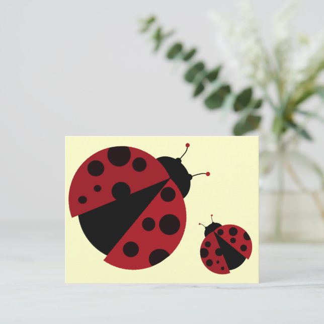 Ladybug Postkarte (Stehend Vorderseite)