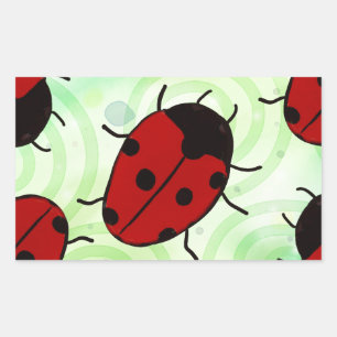 Ladybug Rechteckiger Aufkleber