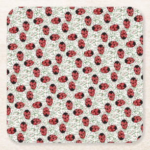 Ladybug Rechteckiger Pappuntersetzer