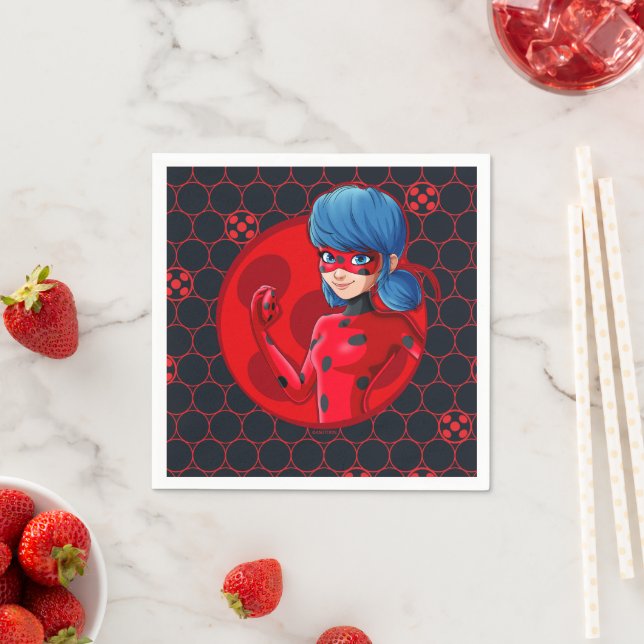 Ladybug Red Abzeichen Serviette (Beispiel)