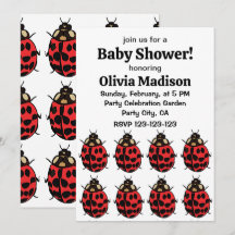 Ladybug Red Black Insect Ladybug Baby Girl Dusche