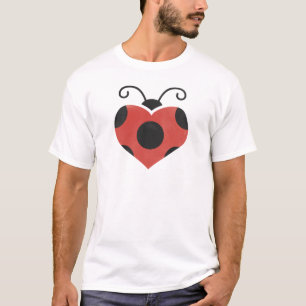 Ladybug Red Bug Herz Symbol T-Shirt