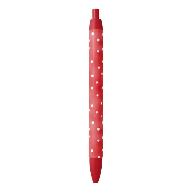 Ladybug Red White Dots Birthday Kugelschreiber (Vorderseite Vertikal)