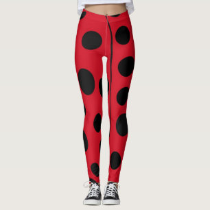 Ladybug Rote und Schwarze Spots Leggings