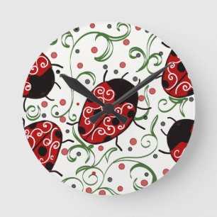 Ladybug Runde Wanduhr