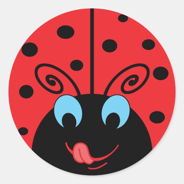 Ladybug Runder Aufkleber (Vorderseite)