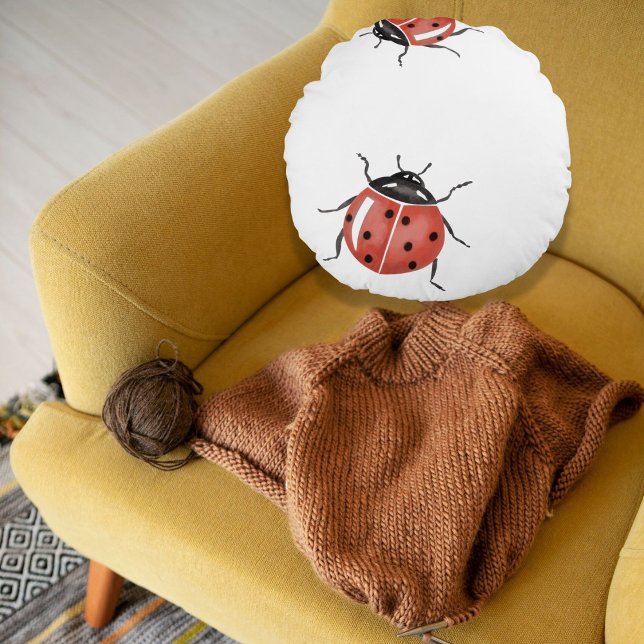 Ladybug Rundes Kissen (Von Creator hochgeladen)