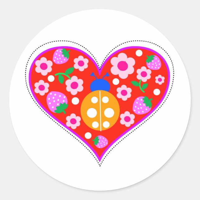 Ladybug screen.ai runder aufkleber (Vorderseite)