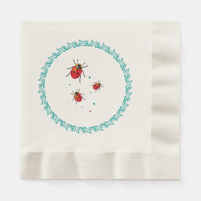 LadyBug Serie - Paper Napkins Serviette (Vorderseite)