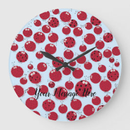 Ladybug Shindig Große Wanduhr