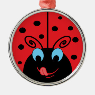 Ladybug Silbernes Ornament