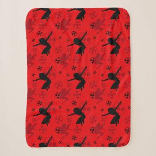 Ladybug Silhouette Red Pattern Sherpadecke