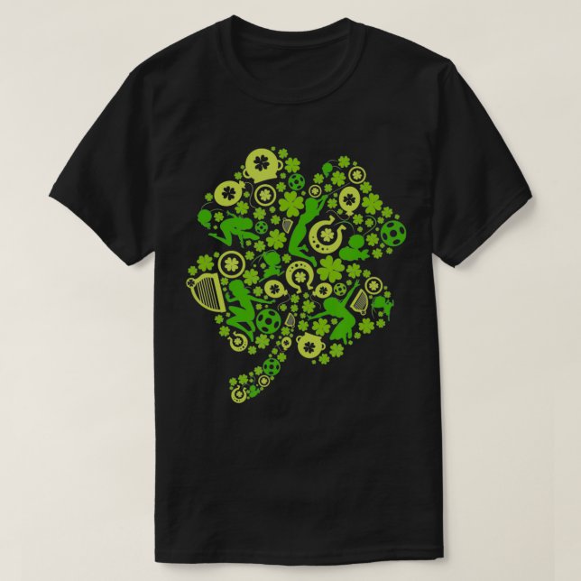 Ladybug St Patrick's Day Clover mit Ic T-Shirt (Design vorne)
