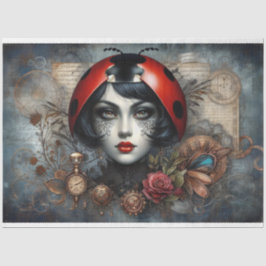 Ladybug Steampunk Gothic Viktorianisch Decoupage Seidenpapier