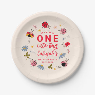 Ladybug Summer 1. Geburtstag Party Pappteller