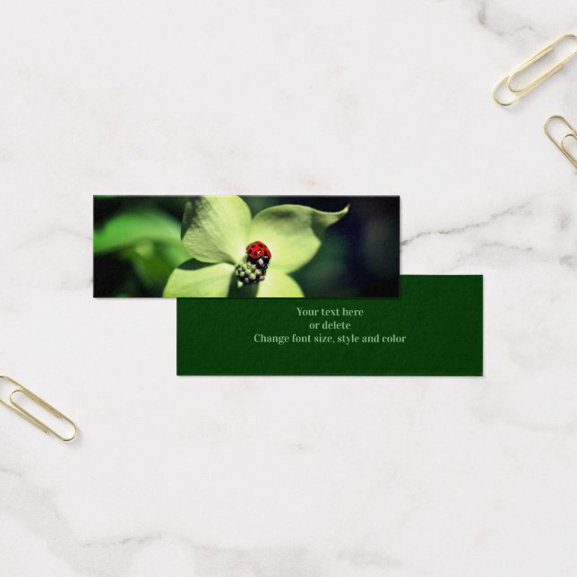 Ladybug Sur Dogwood Flower Nature Mini Signet (Bureau)
