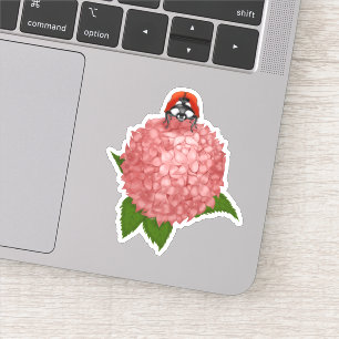 Ladybug sur Stickers de Vinyle Fleurs