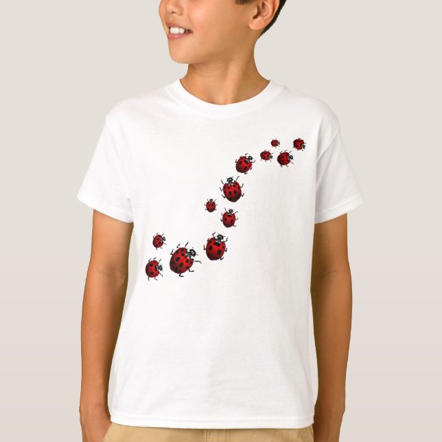 Ladybug T - Shirt Kid's Sport Shirt Ladybird Shirt (Vorderseite)