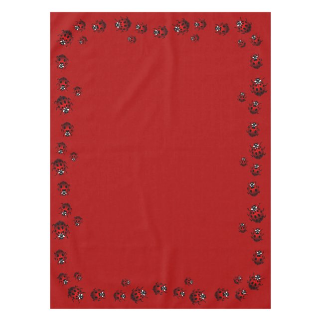 Ladybug Tablecloth Ladybug Ladybird Art Tableclout Tischdecke (Vorderseite)