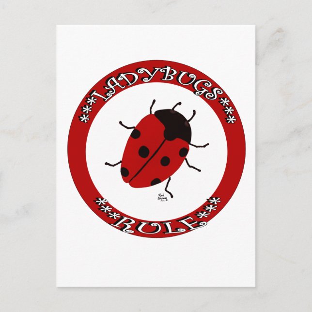 Ladybug-Taste Postkarte (Vorderseite)