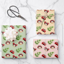 LadyBug Theme Niedlich Kids Wrapping Paper