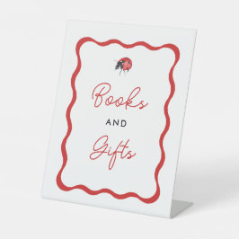 Ladybug Theme Party Bücher und Geschenke Sockelschild
