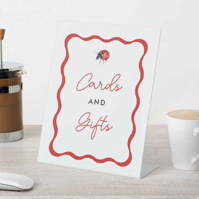 Ladybug Theme Party Cards und Geschenke Sockelschild (In SItu)