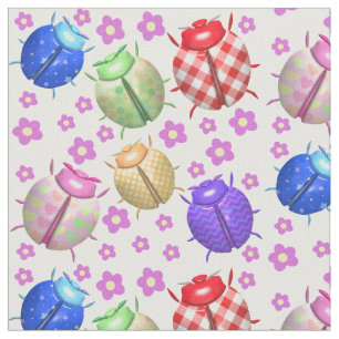 Ladybug und Blume Kinder Kinder Kinderzimmer Stoff