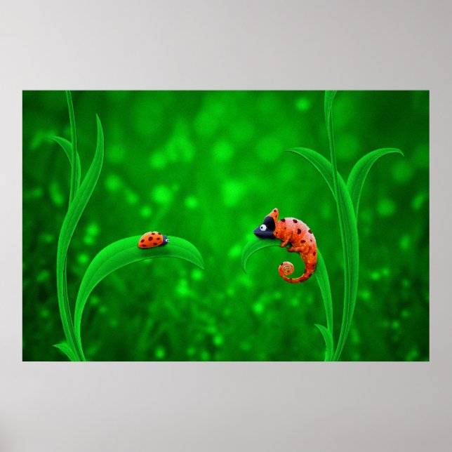 Ladybug und Chameleon Poster (Vorne)