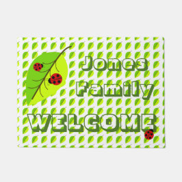 Ladybug und Leaf Personalisiert Doormat Fußmatte