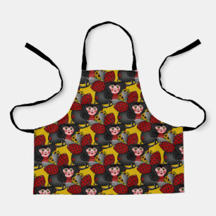 Ladybug und Sunflowers-Diagonal-Yellow-1- Schürze