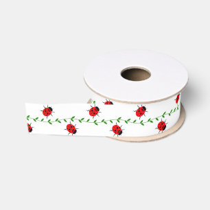 Ladybug und Weinribbon Ripsband