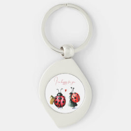 Ladybug Valentine's Day Card Schlüsselanhänger