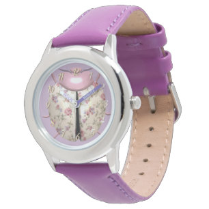 Ladybug Veilchen und Rose niedlich Armbanduhr