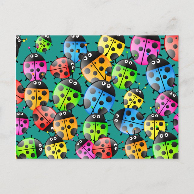 Ladybug Wallpaper Postkarte (Vorderseite)