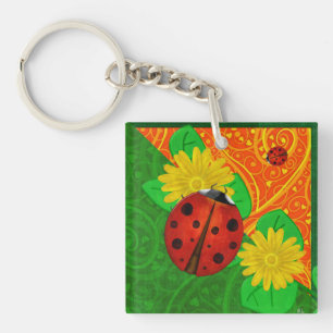 Ladybug Whimsey 3D Folk Art