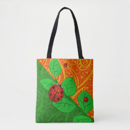 Ladybug Whimsey 3D Folk Art Tasche