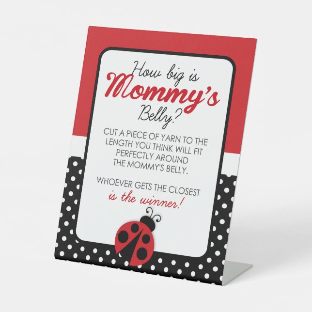 Ladybug Wie groß ist Mama's Bauchduschenspiel Sockelschild (Vorderseite)