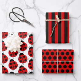 Ladybug Wrapping Paper Set Geschenkpapier Set