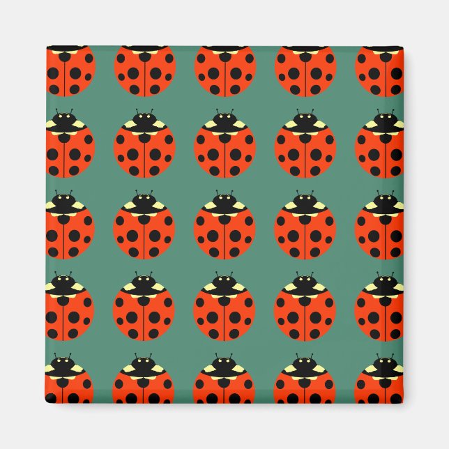 Ladybugemuster Magnet (Vorne)